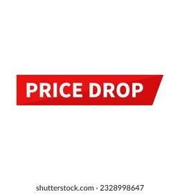 Price Drop In Red Color Rectangle Shape For Business
