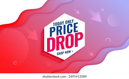 price drop sale banner for special event and festival vector