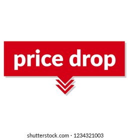 Price Drop Sign,label. Price Drop Speech Bubble. Price Drop Tag Sign,banner