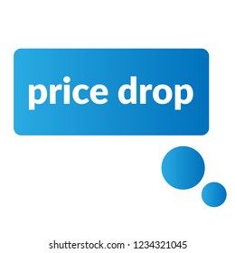 price drop sign,label. price drop speech bubble. price drop tag sign,banner