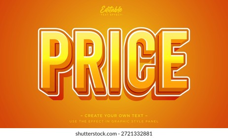 Price editable text effect. Text effect promotion