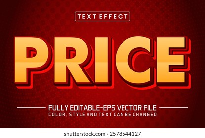Price font Text effect editable
