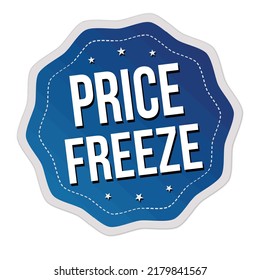 Price freeze label or sticker on white background, vector illustration