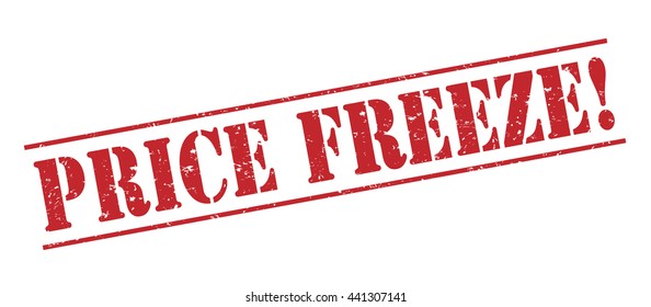 price freeze! vector stamp on white background.