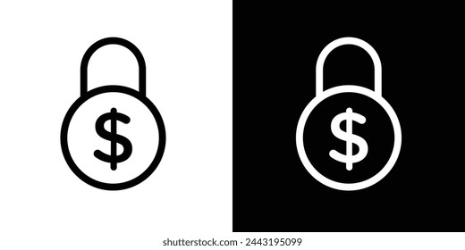 Price Guarantee and Financial Stability Icons. Fixed Cost and Budget Control Symbols.