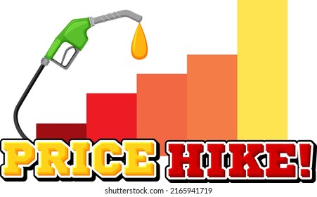 Price Hike with pump nozzle illustration