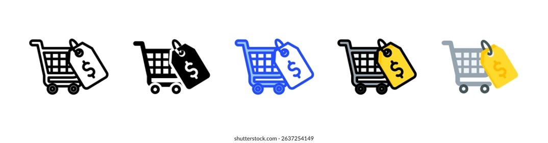 Price Icon Collection With Multiple Styles