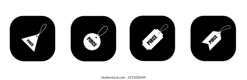 Price icon in flat. A price design. Stock vector.