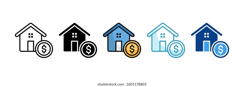 Price Icon Set Multiple Style Collection