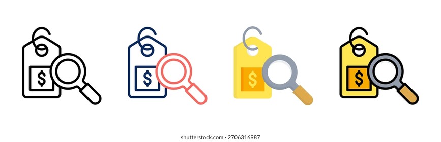 Conjunto de iconos de Precio colección de estilos múltiples