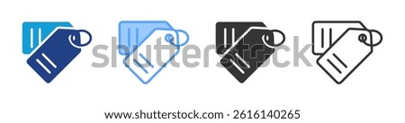Price icon set multiple style collection
