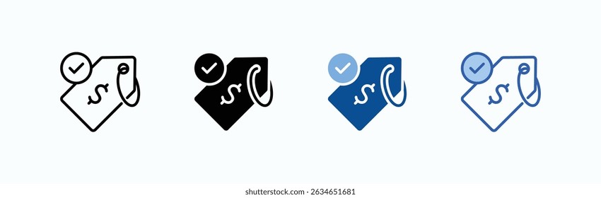 Price Icon Sheet Multiple Style Collection Isolated Vector