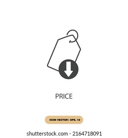 price icons  symbol vector elements for infographic web