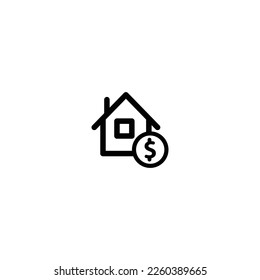 Price incomplete line art icon template
