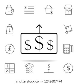 price increase icon. e-commerce icons universal set for web and mobile