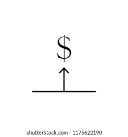 price increase icon. Element of electronic commerce icon for mobile concept and web apps. Thin line price increase icon can be used for web and mobile