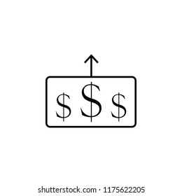 price increase icon. Element of electronic commerce icon for mobile concept and web apps. Thin line price increase icon can be used for web and mobile