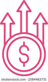 Price Increase vector icon. Can be used for printing, mobile and web applications.