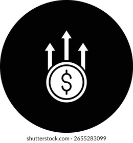 ícone de vetor Aumento de Preço. Pode ser usado para impressão, aplicativos móveis e da Web.