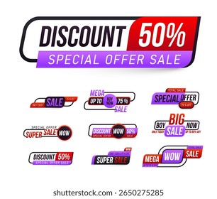 Preço etiqueta banner venda desconto oferta promoção tag ícone design especial fita quadro gráfico modelo poster mercado loja folheto cupom coleção varejo barato papel moda web origami conceito

