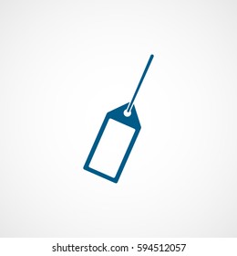 Price Label Blue Flat Icon On White Background