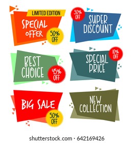 Plantilla de vector de logotipos de colección de etiquetas de precio