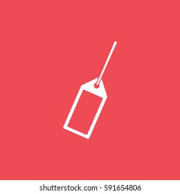 Price Label Flat Icon On Red Background