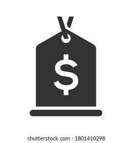 Icono de vector plano de etiqueta de precio