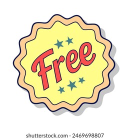 Precio de etiqueta, símbolo de Vector de insignia gratis