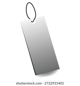 Price label note sign tab isolated on white background; tag with string illustration