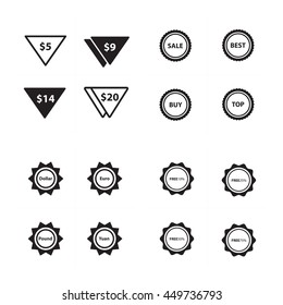 Price label set triangle style set