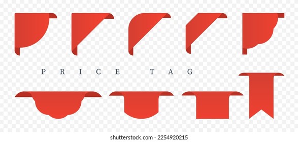 Price label or sticker template design set. Discount offers, promotions, special offers