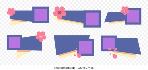 Price label or sticker template design set. Discount offers, promotions, special offers