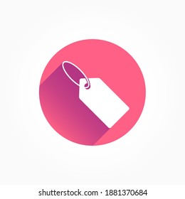 Etiqueta de precio Icono de sombra larga