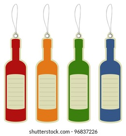 Price label tag wine bottle