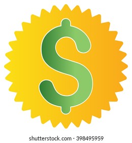 Price Label vector toolbar icon for software design. Style is a gradient icon symbol on a white background.