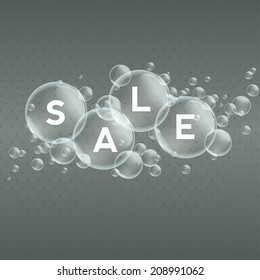 Price labels in bubbles. Sale. vector