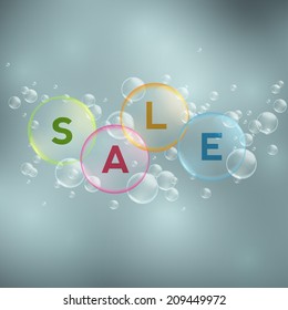Price labels in bubbles. Sale. vector