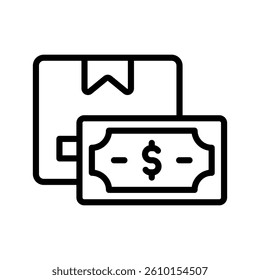 Price Line Vector Illustration On White Background.