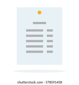 Price list in cafe vector flat material design isolated on white