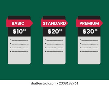 Diseño vectorial único de colección de listas de precios