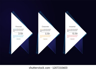 Price list for hosting, banner for the tariffs and price lists. Web elements.