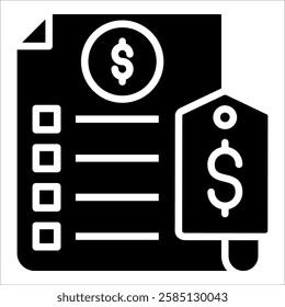 Price List Icon Element For Design