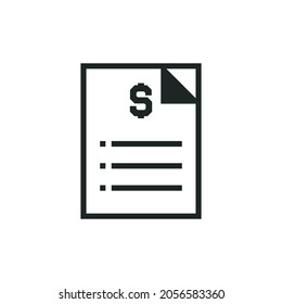 Price list icon isolated on white backgroud.