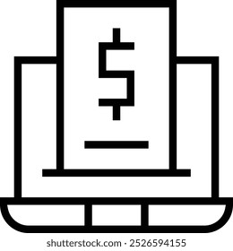 Preislisten-Symbol. Dünnes lineares Design einzeln auf weißem Hintergrund