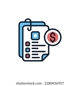 Price List icon in vector. Illustration