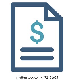 Price List icon. Vector style is bicolor flat iconic symbol with rounded angles, cyan and blue colors, white background.