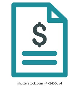 Price List icon. Vector style is bicolor flat iconic symbol with rounded angles, soft blue colors, white background.
