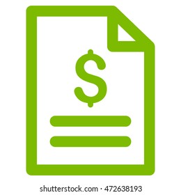 Price List icon. Vector style is flat iconic symbol with rounded angles, eco green color, white background.