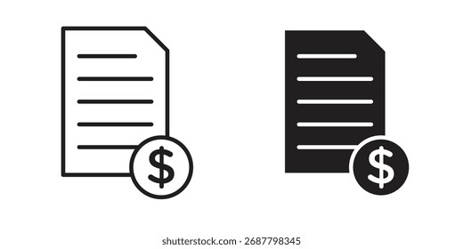 Ícones de lista de preços conjunto de vetores simples. símbolo de símbolo de logotipo conjunto